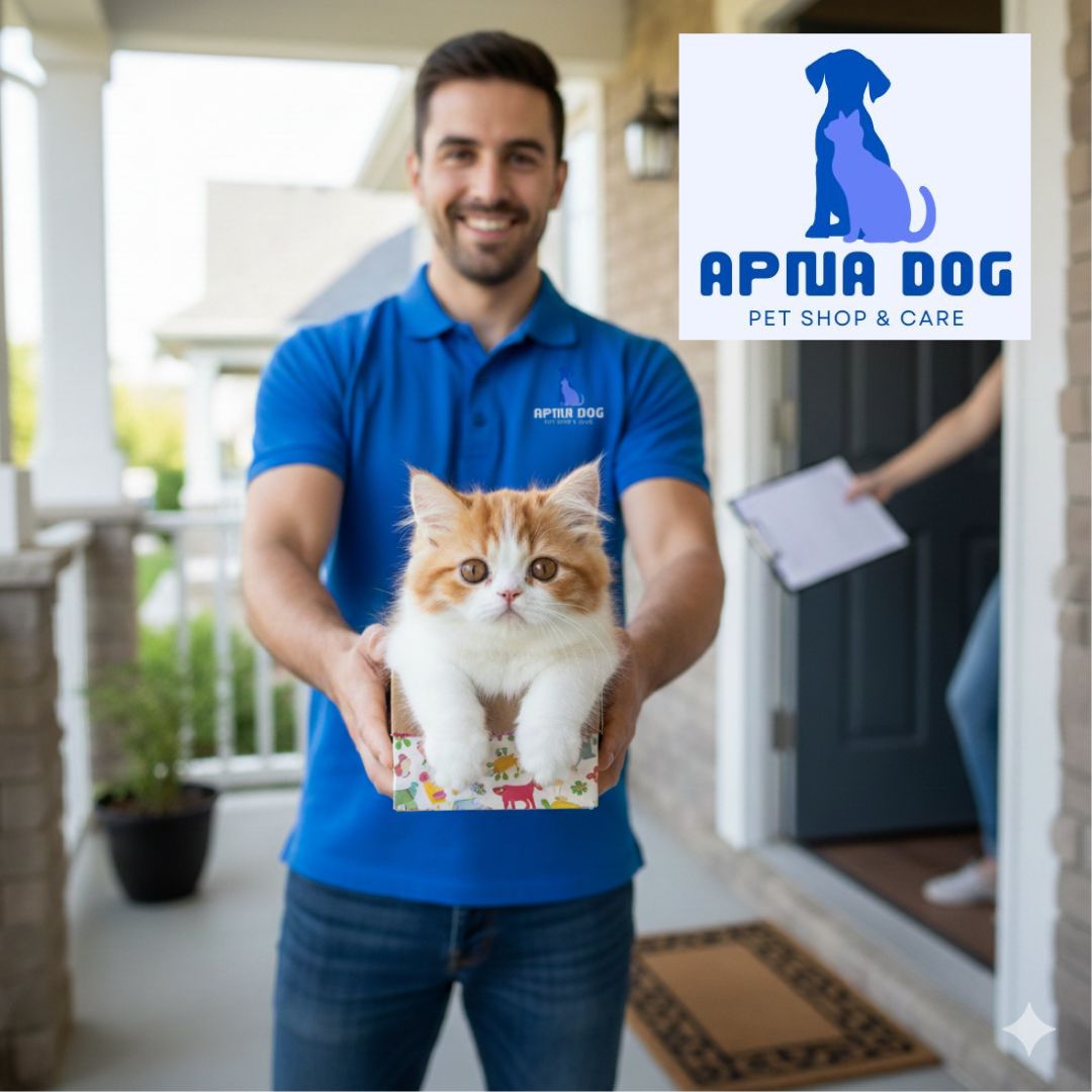 Safe home delivery of Persian kittens in Pune – Apna Dog ensures your kitten arrives healthy, happy, and stress-free.