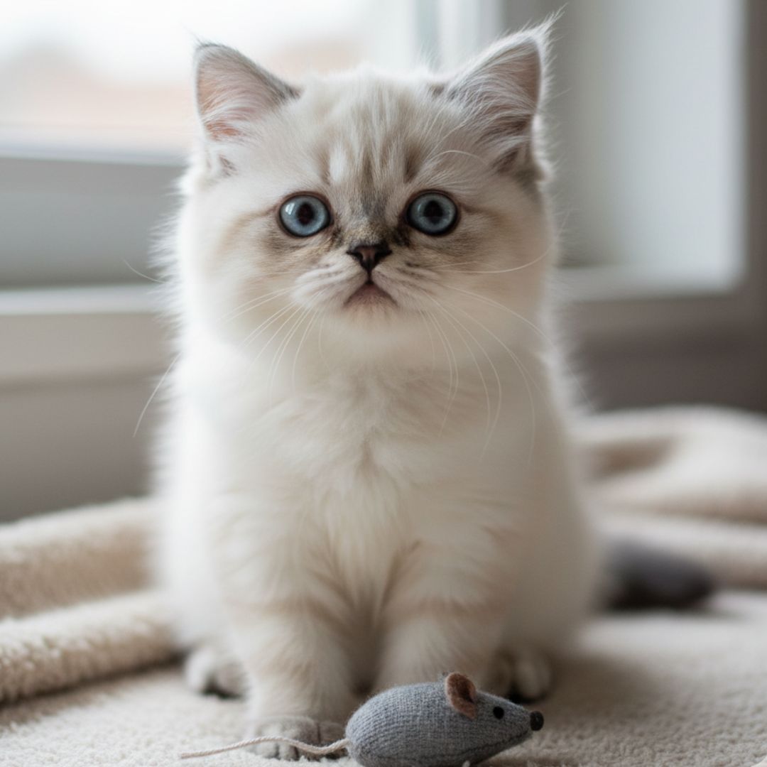 Silver Chinchilla Persian kitten available in Pune. Buy healthy, fluffy, and cute Persian kittens with easy home delivery.