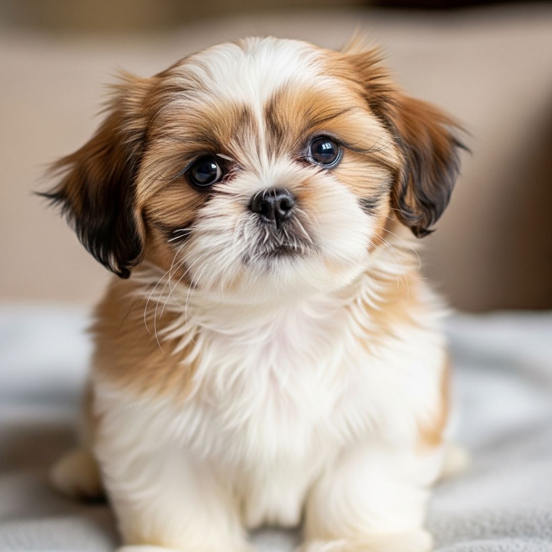 White and brown Shih Tzu puppy available for sale in Pune – best price from Apna Dog