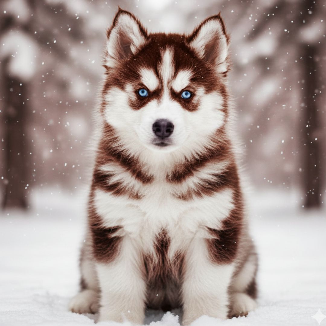 Adorable Siberian Husky puppies in Mumbai – playful, healthy, and well-cared-for.