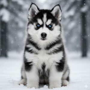 Healthy blue-eyed Siberian Husky puppy – explore real prices in Mumbai with Apna Dog.