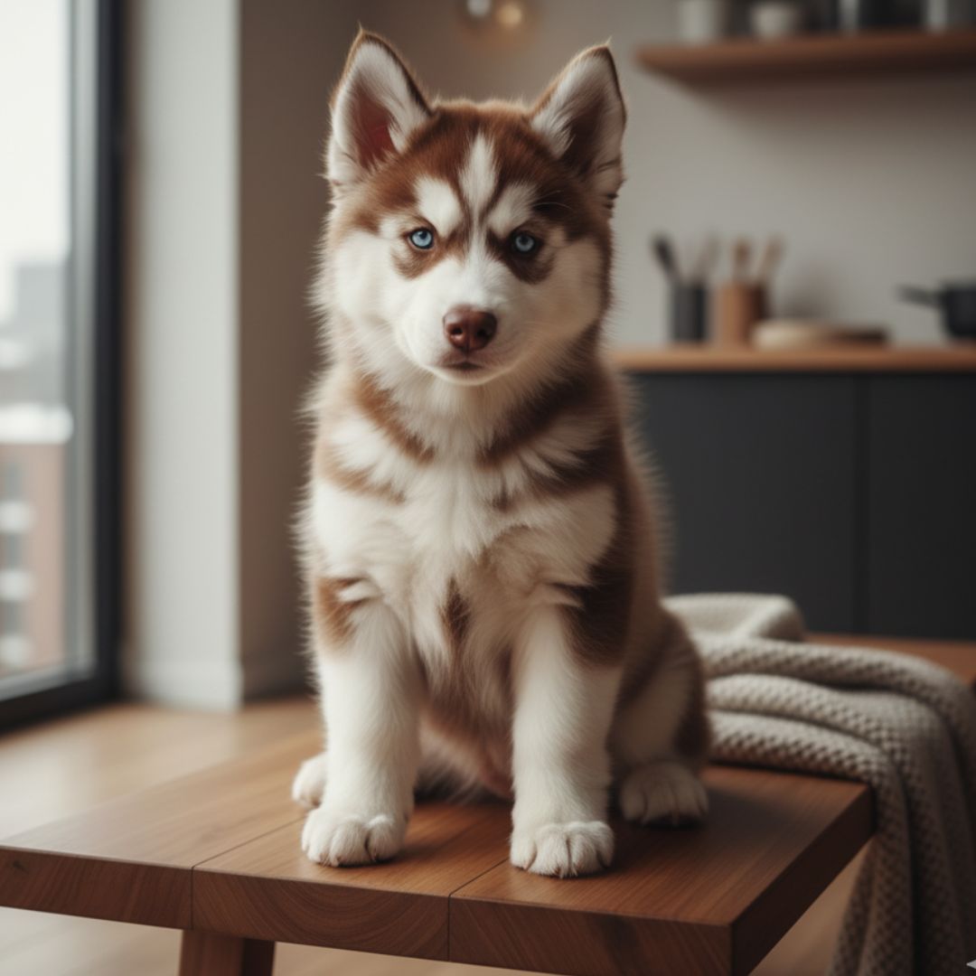 Siberian Husky enjoying Mumbai life – loyal, intelligent, and beautiful.