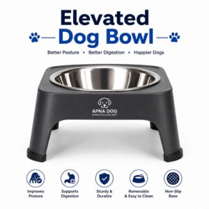 Elevated Dog Bowl with Stainless Steel Bowls for Comfortable Feeding Elevated Dog Bowl