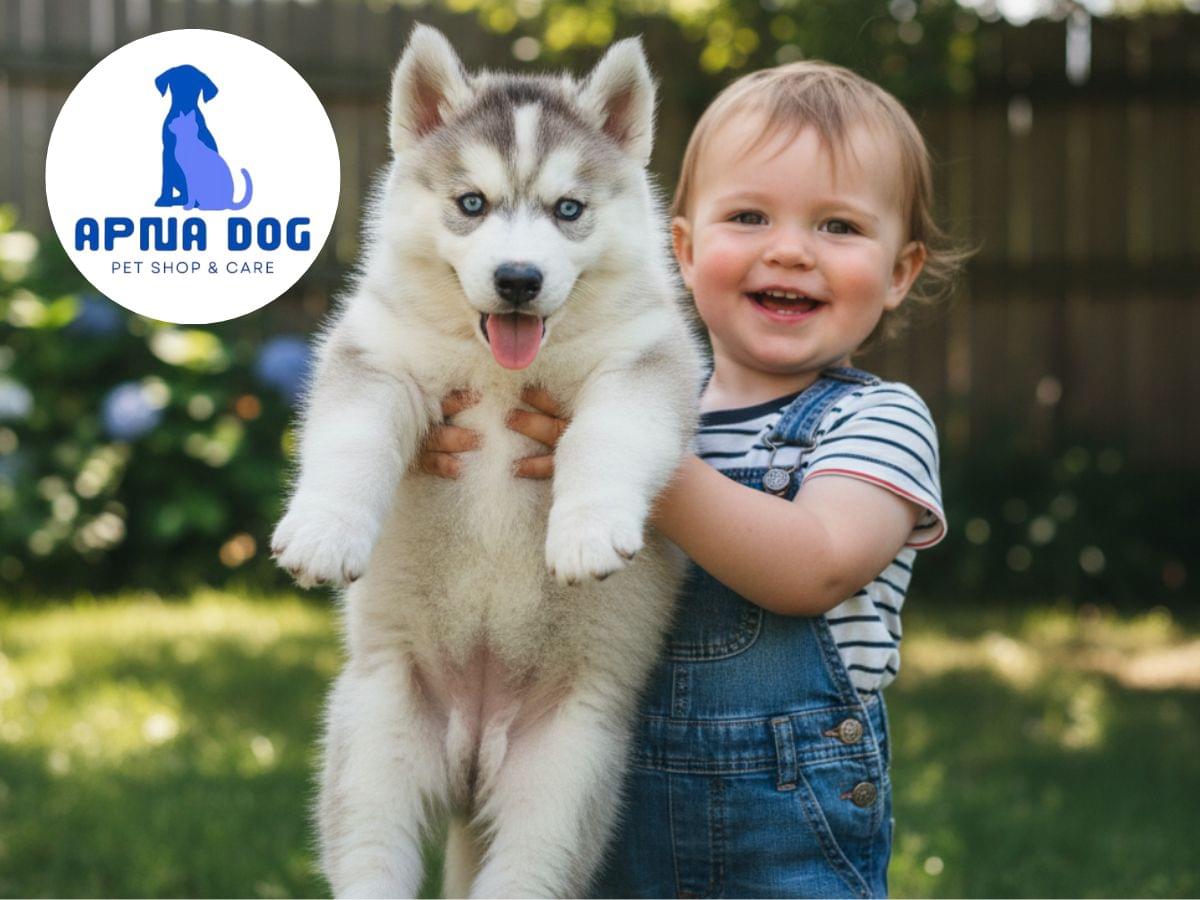 siberian husky puppy fluffy cute dog for sale Pune