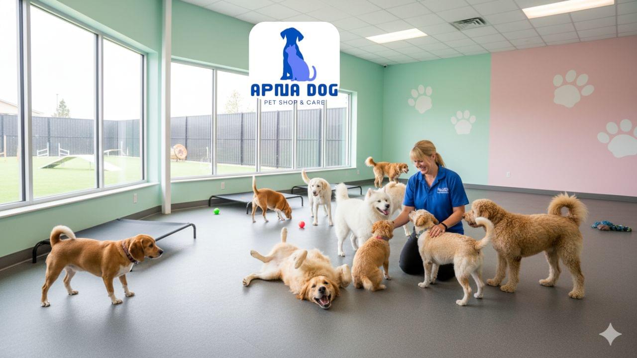 Supervised outdoor playtime helps dogs stay active and stress-free during boarding.